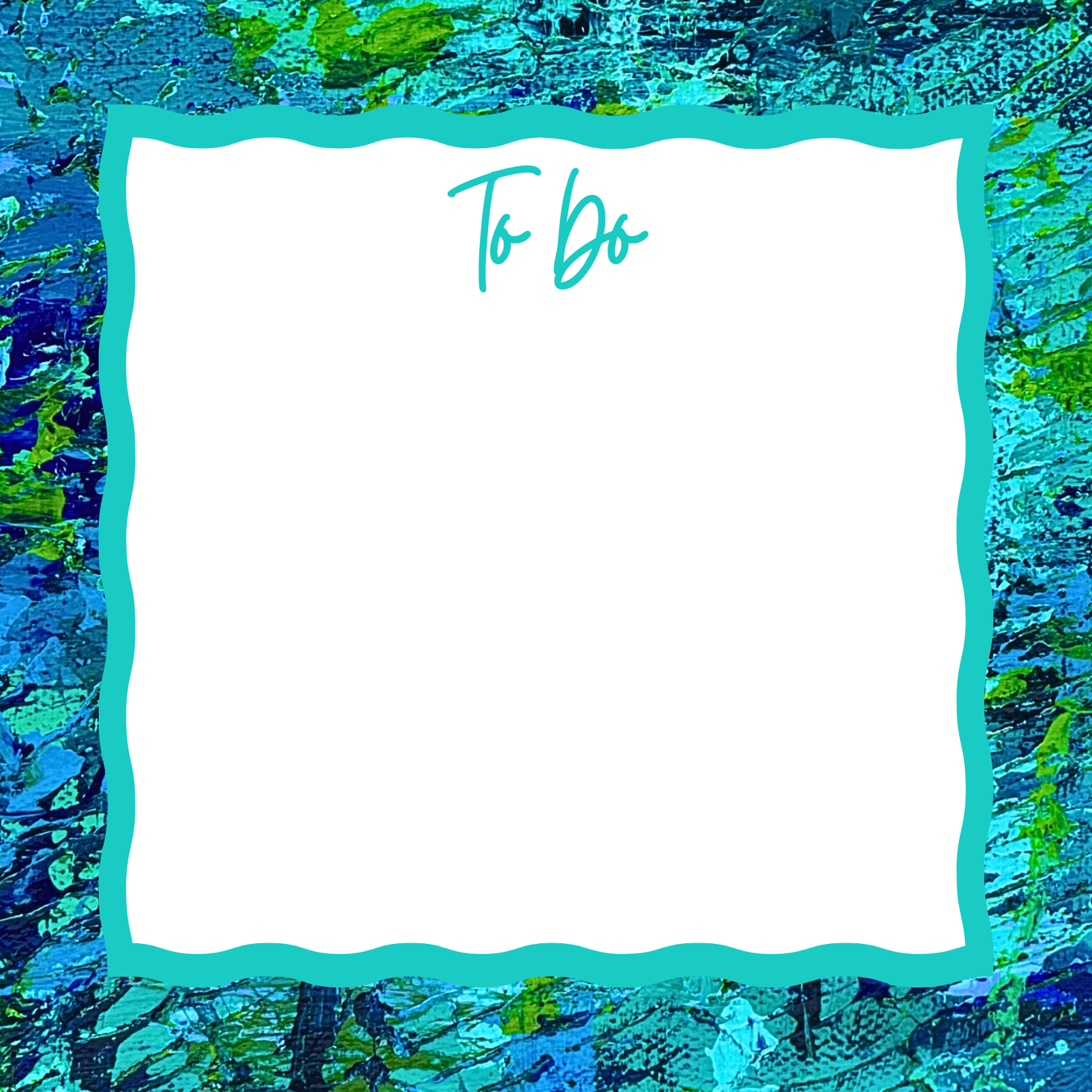 “To Do” Notepad in Wavy | Abstract Notepads