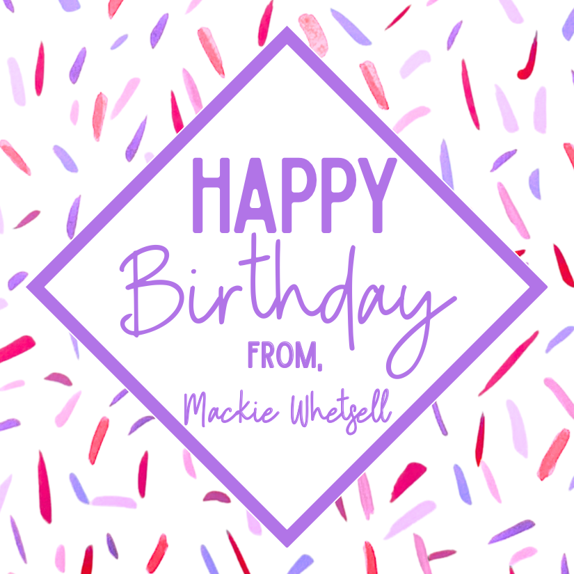 Happy Birthday Gift Tags in Party Pink|Set of 24| Abstract Paper Goods