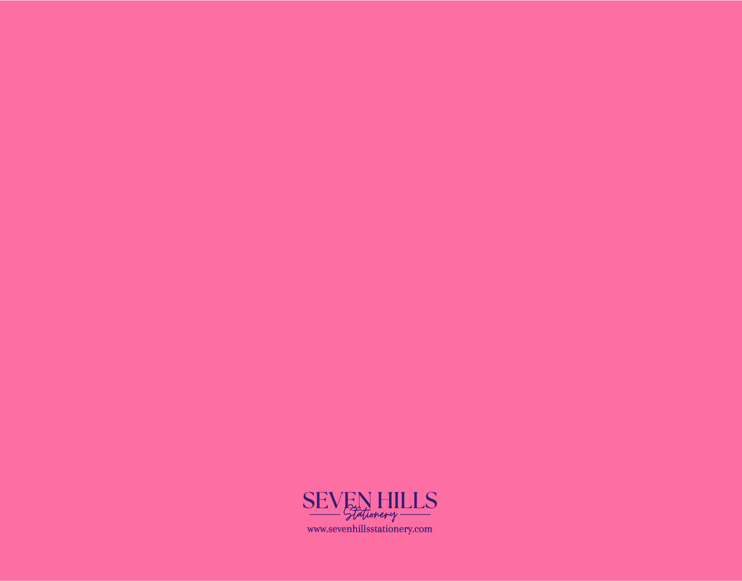 “Wavy” Personalized Notecard Set | Pink Peonies