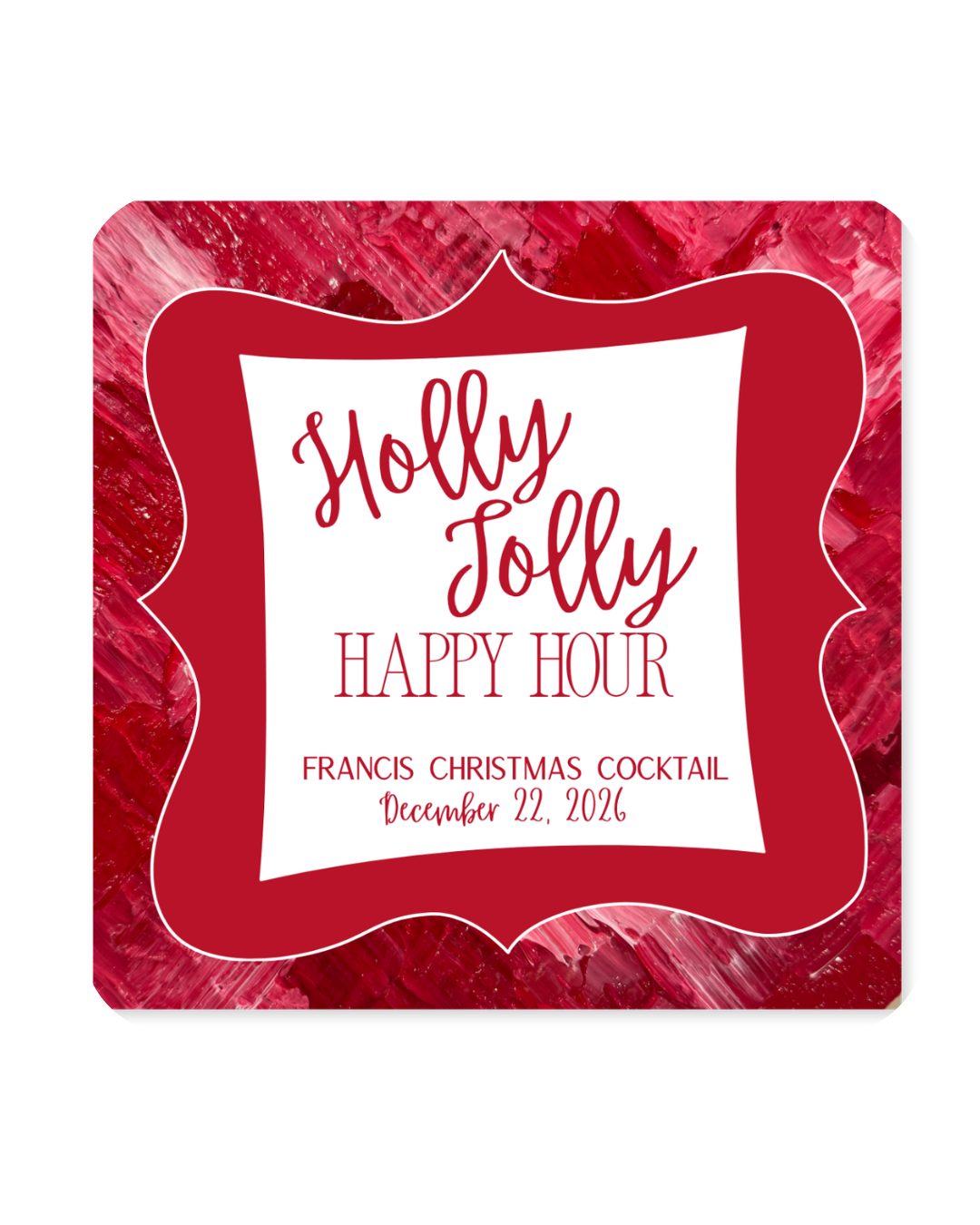 Christmas Paper Coaster Set | ‘Holly Jolly Happy Hour’ | So Jolly