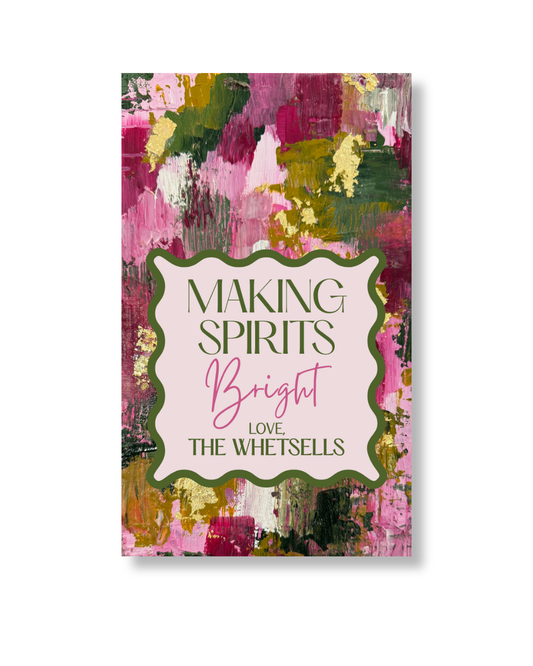 Personalized Christmas Rectangular Gift Tags | ‘Making Spirits Bright’ | Very Berry Christmas