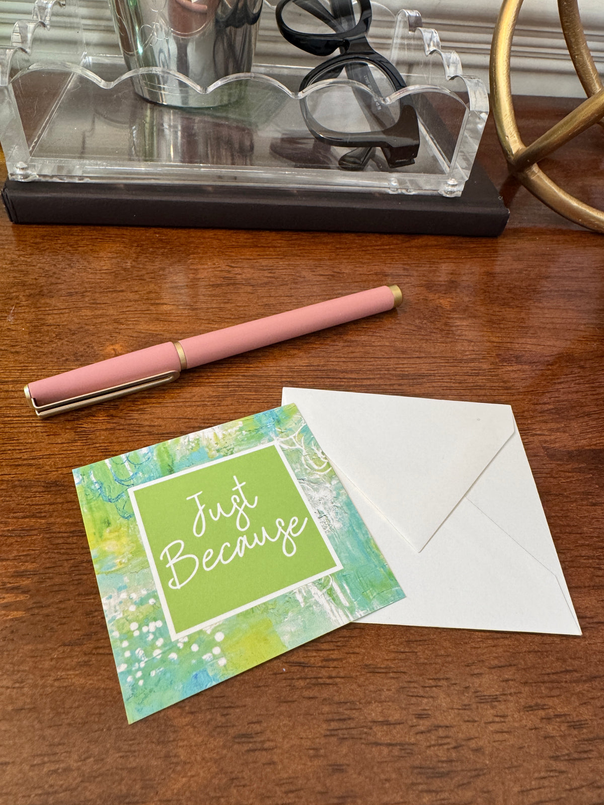 Gift tags and enclosure cards featuring original abstract art by Seven Hills Stationery