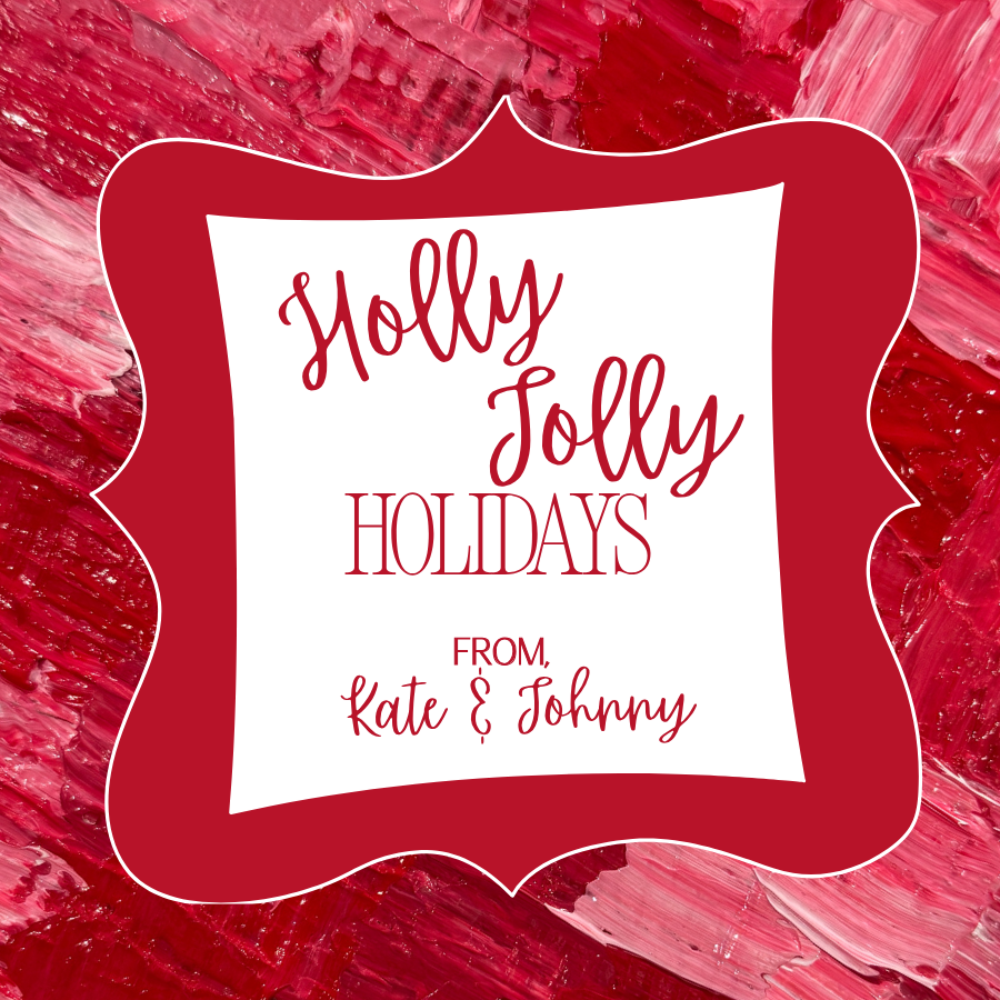 Christmas wine tags, gift tags, coasters, and notepads with original abstract art
