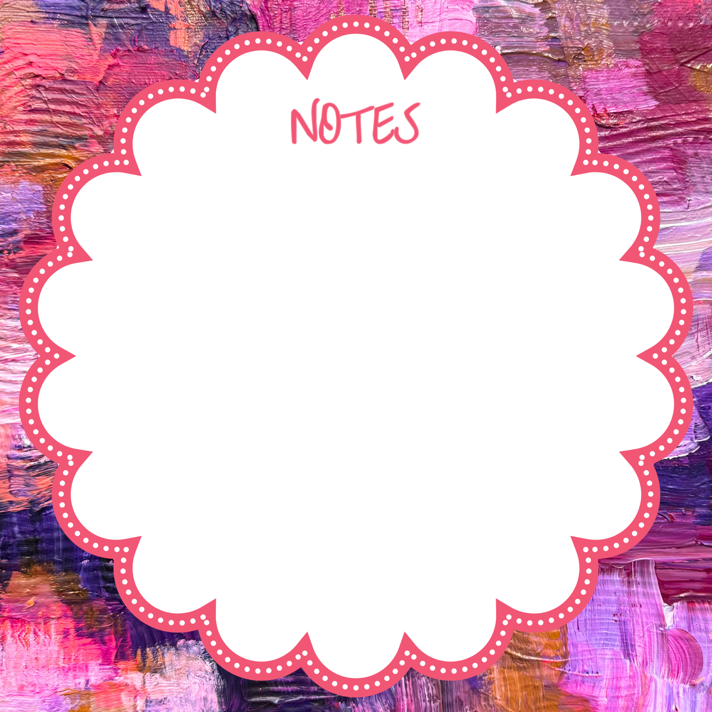 “Notes” Notepad in Scalloped | Abstract Notepads