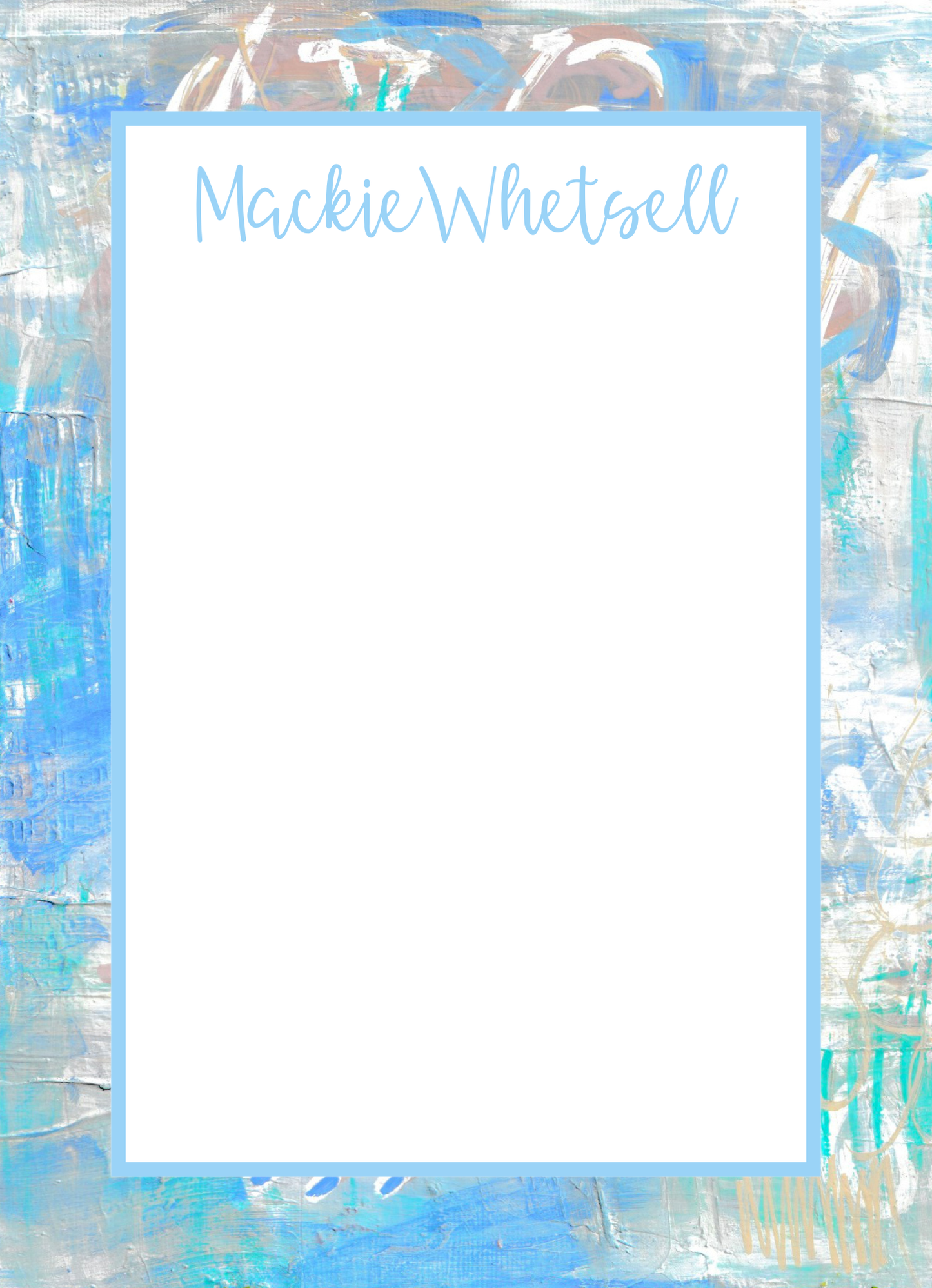 Personalized Notepads with Straight Border | Custom Notepads