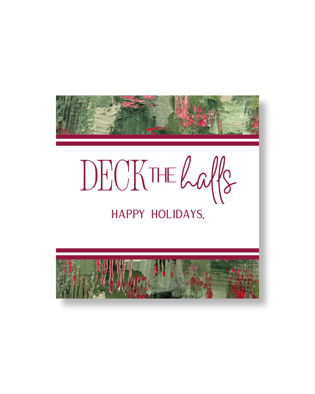 Christmas Square Gift Tags | ‘Deck the Halls’ | Holly Bushes