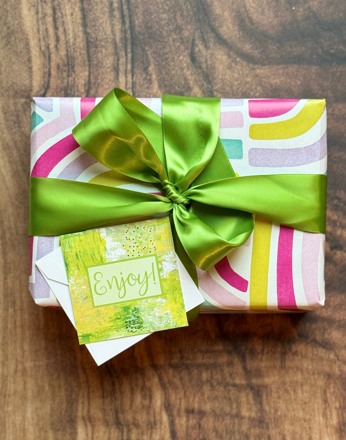 Multi-Occasion Square Gift Tags | 'Enjoy!' | Set of 10