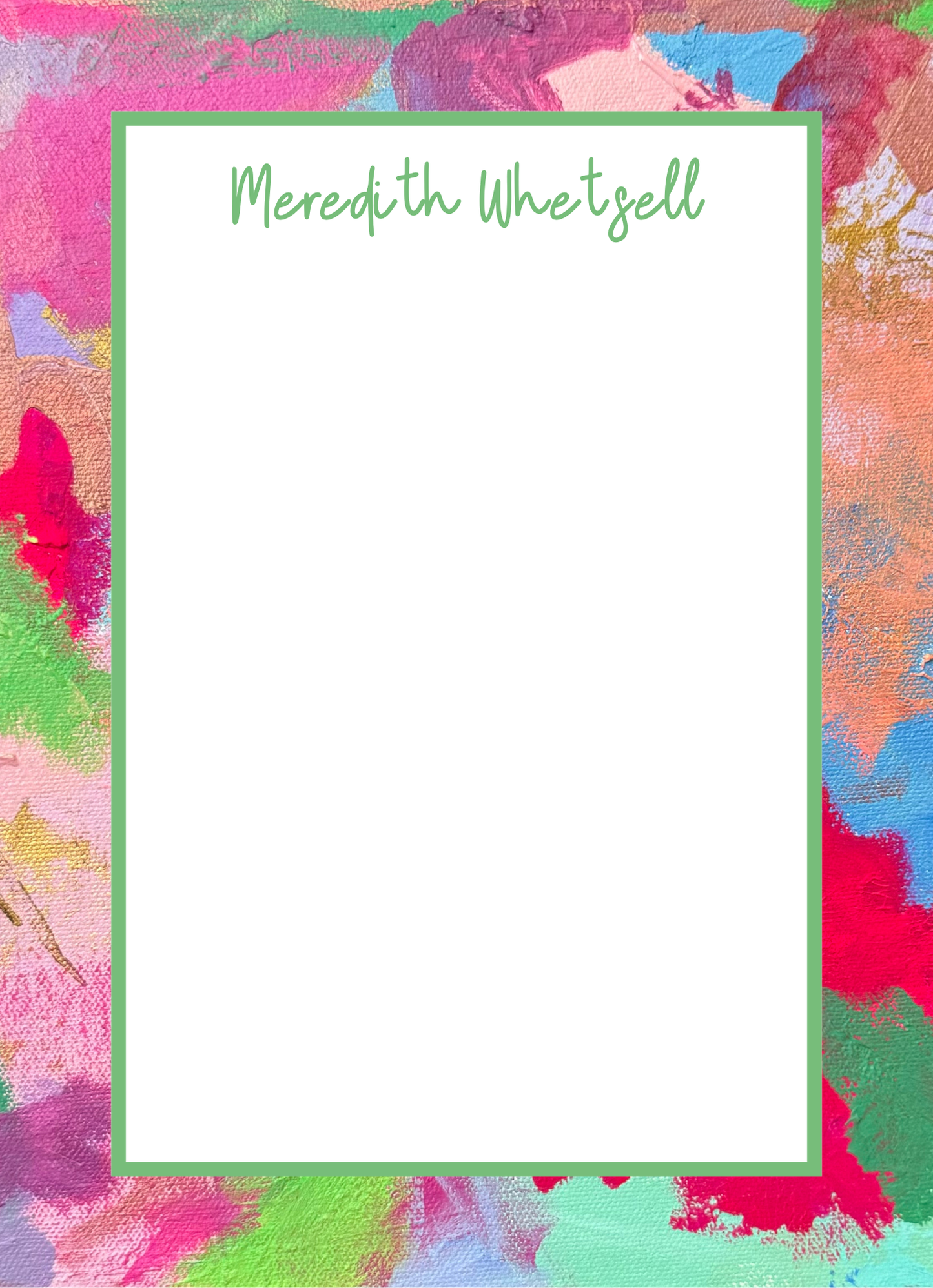 Personalized Notepads with Straight Border | Custom Notepads