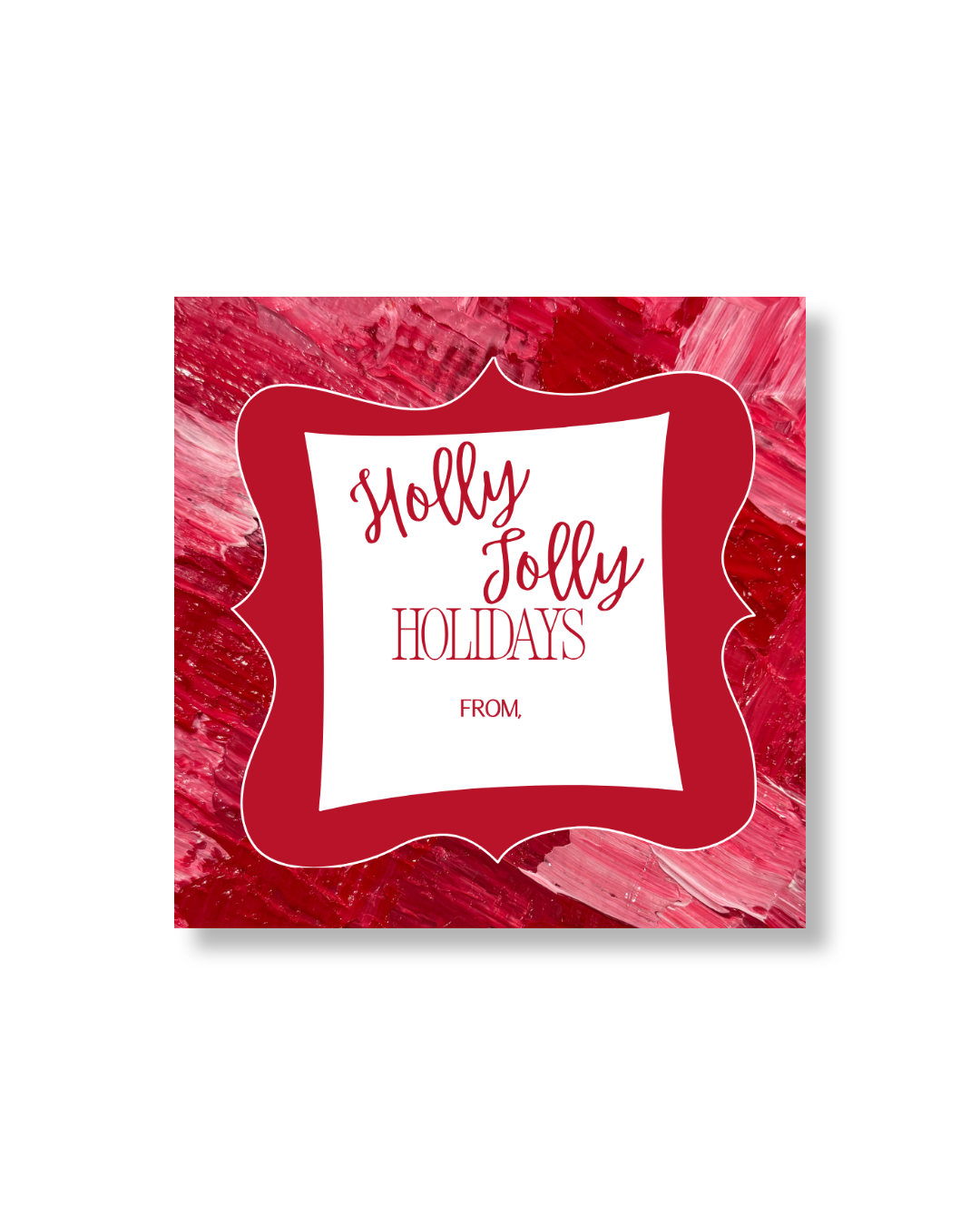 Christmas Square Gift Tags | ‘Holly Jolly Holidays’ | So Jolly