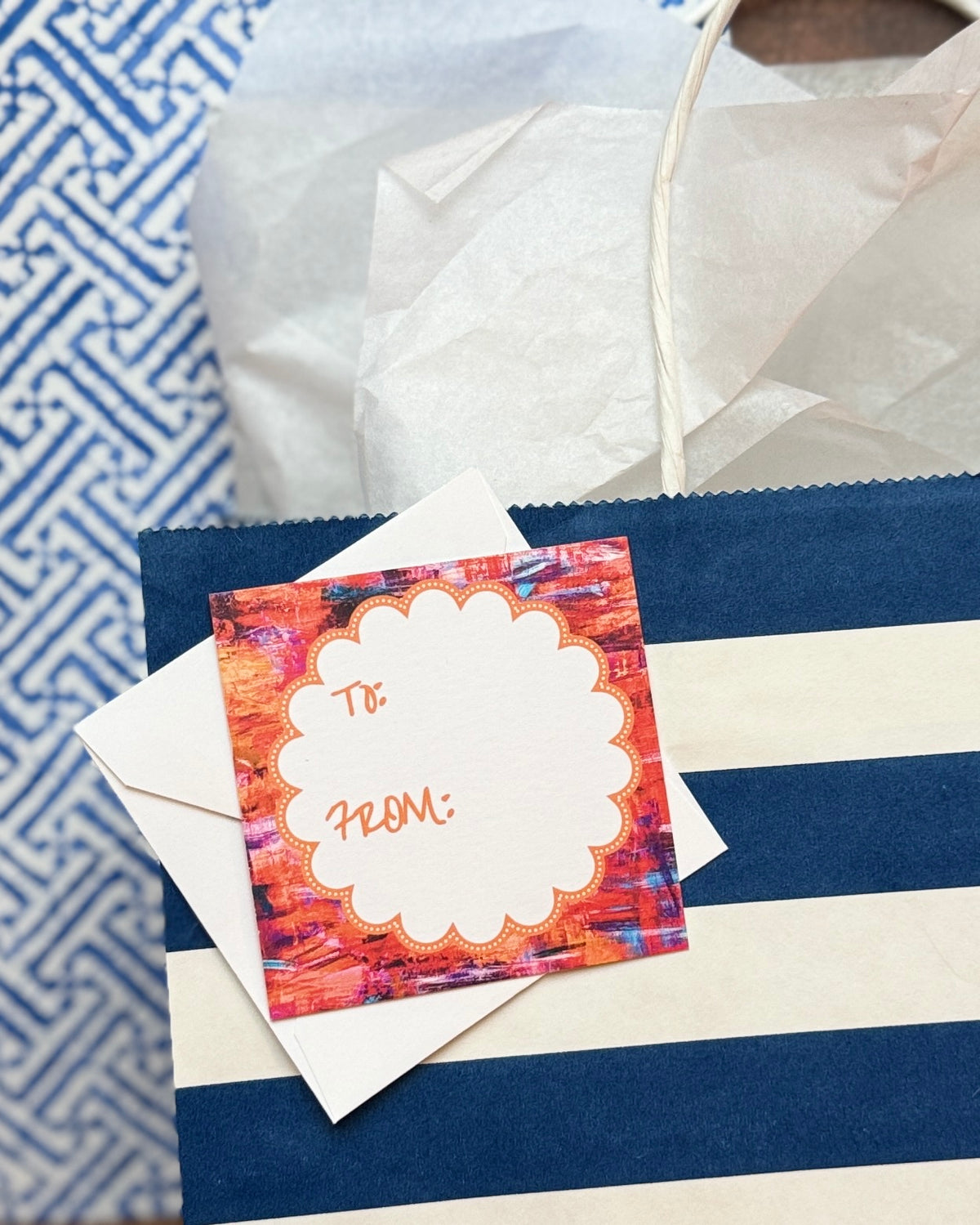 Square Gift Tags | Scalloped | Hot as Blue Blazes