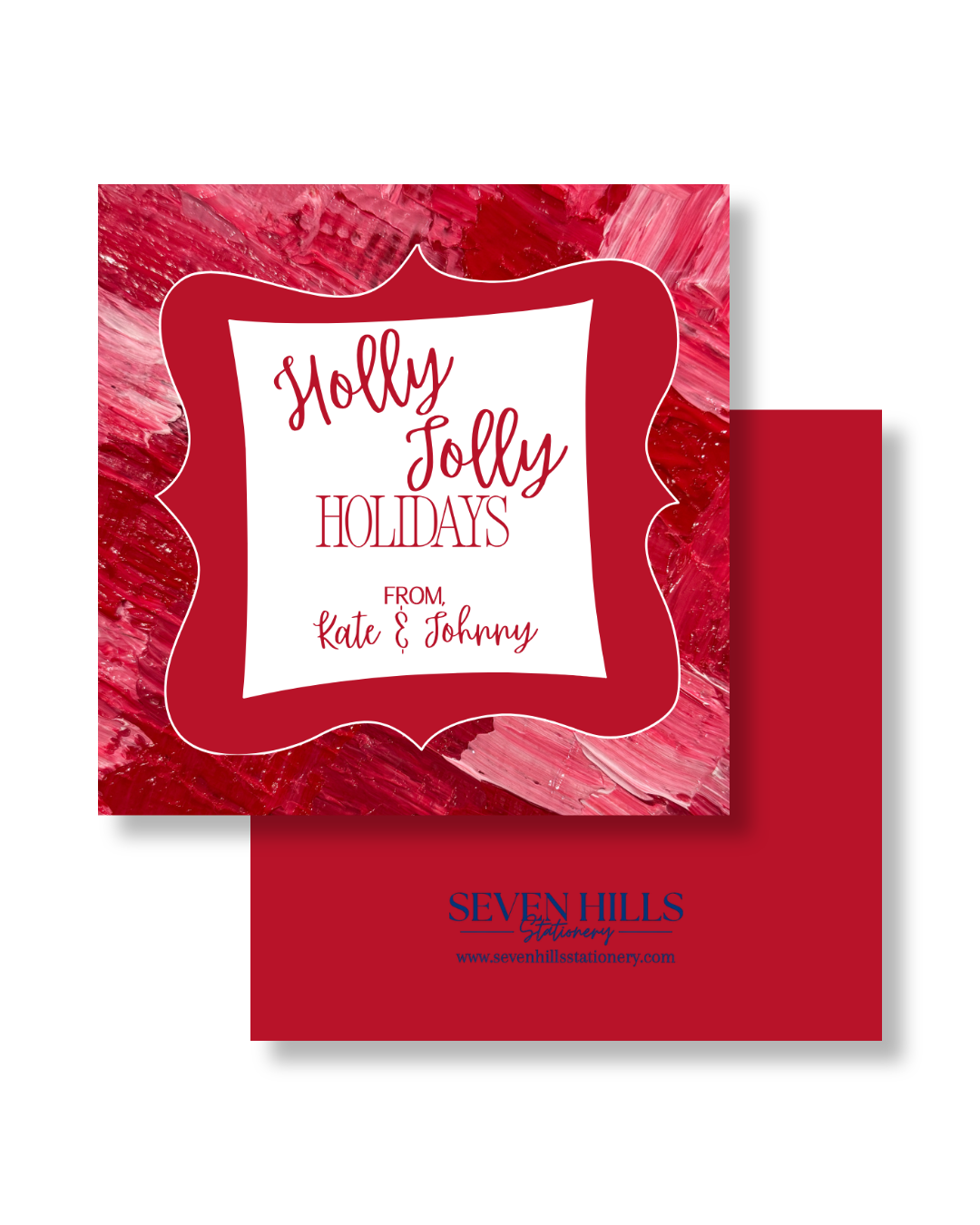 Personalized Christmas Square Gift Tags | ‘Holly Jolly Holidays’ | So Jolly
