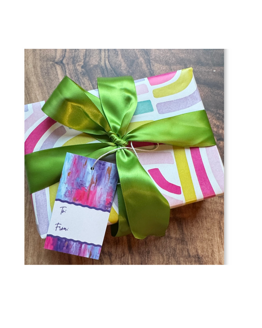 Rectangular Gift Tags | Wavy | Unbridled Enthusiasm