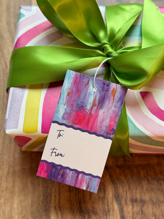 Rectangular Gift Tags | Wavy | Unbridled Enthusiasm