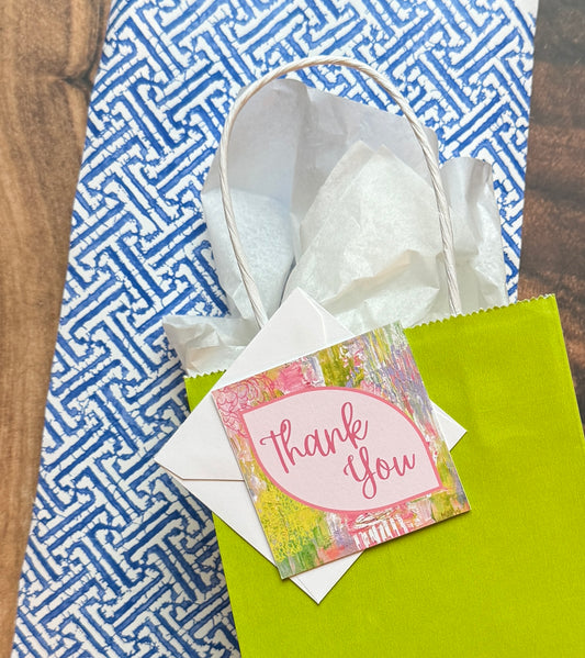 Multi-Occasion Square Gift Tags | 'Thank You' | Set of 10