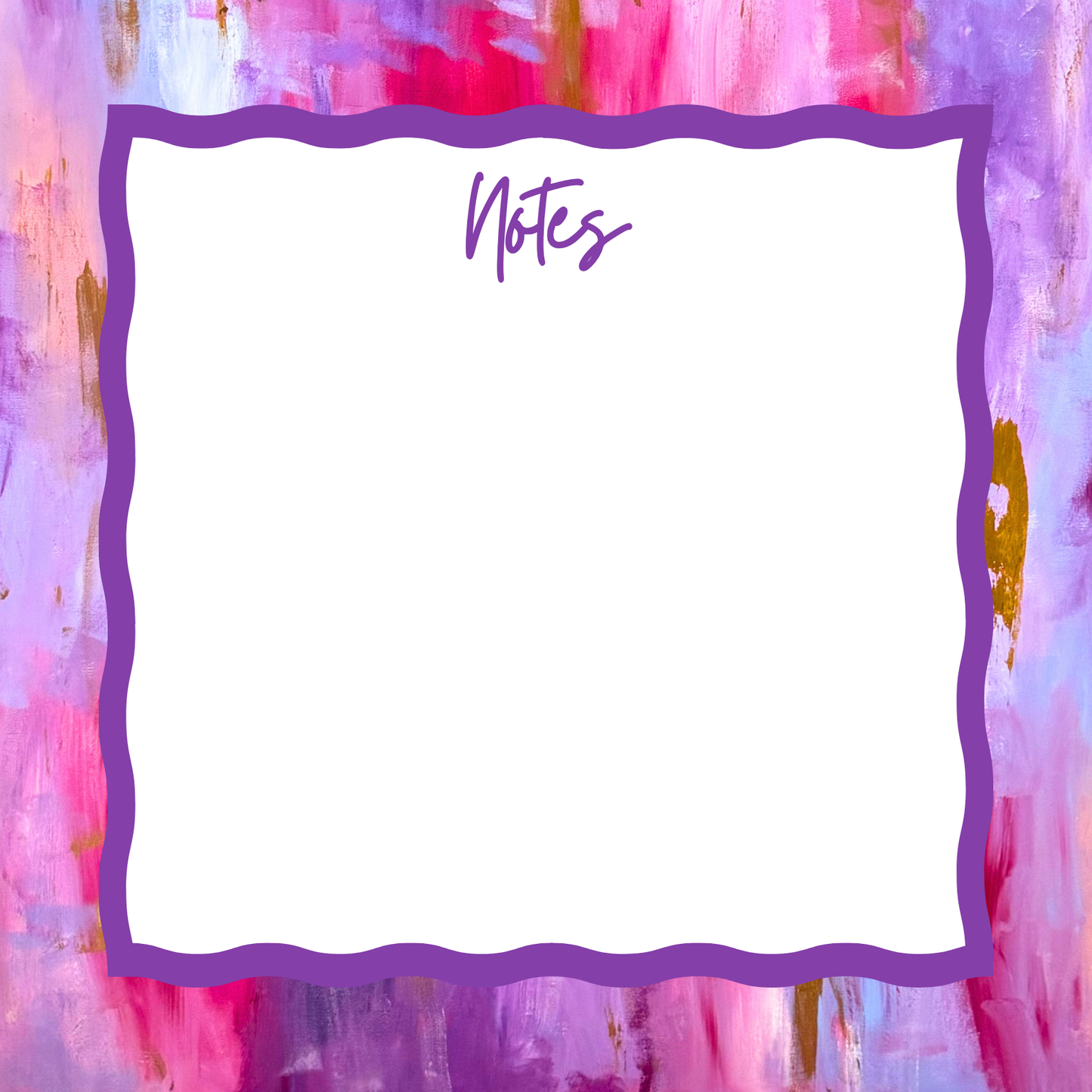 “Notes” Notepad In Wavy | Abstract Notepads