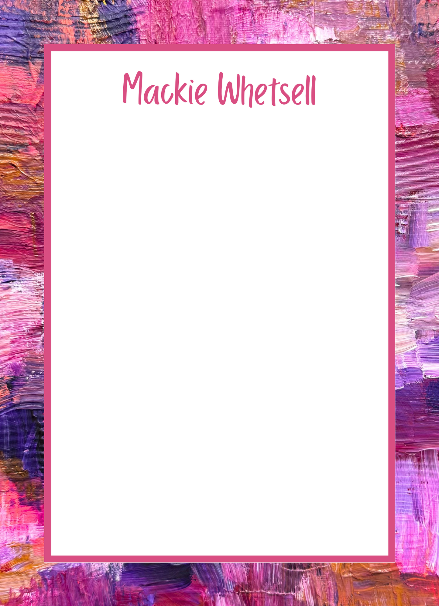 Personalized Notepads with Straight Border | Custom Notepads