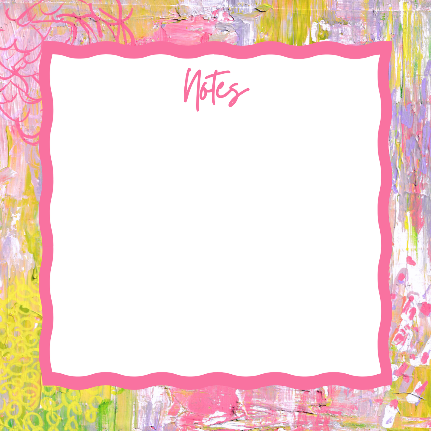 “Notes” Notepad In Wavy | Abstract Notepads