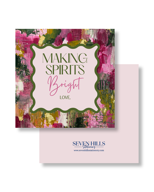Christmas Square Gift Tags | ‘Making Spirits Bright’ | Very Berry Christmas