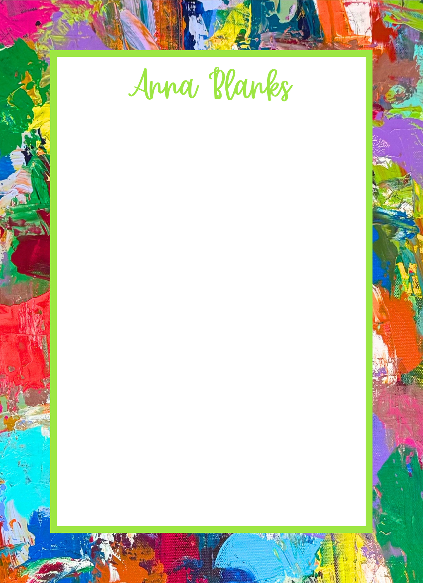 Personalized Notepads with Straight Border | Custom Notepads