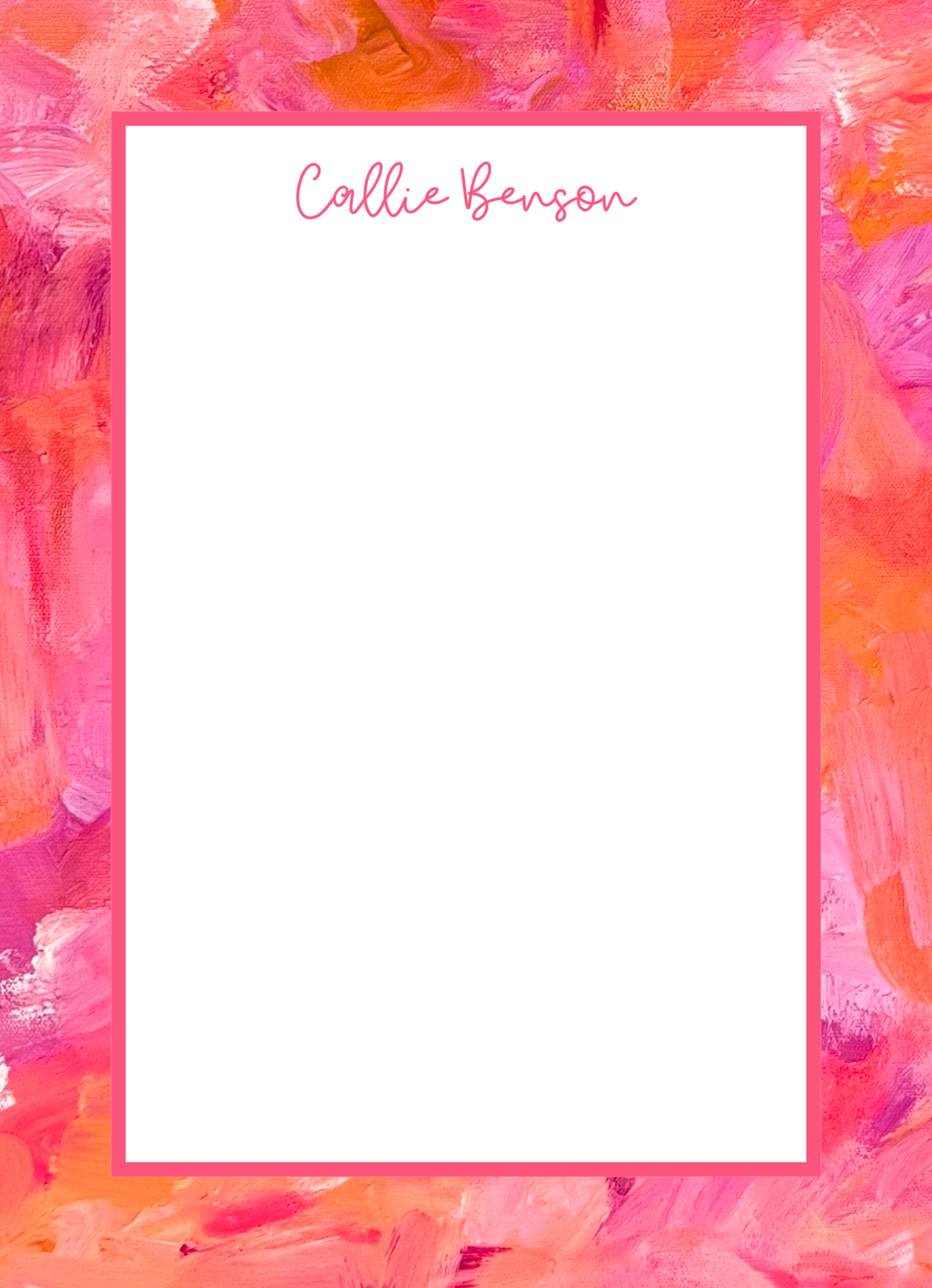 Personalized Notepads with Straight Border | Custom Notepads
