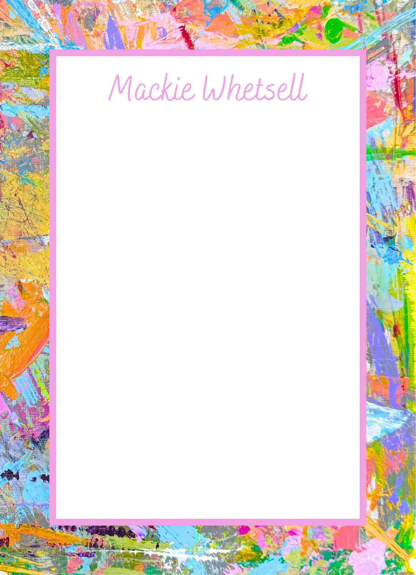 Personalized Notepads with Straight Border | Custom Notepads