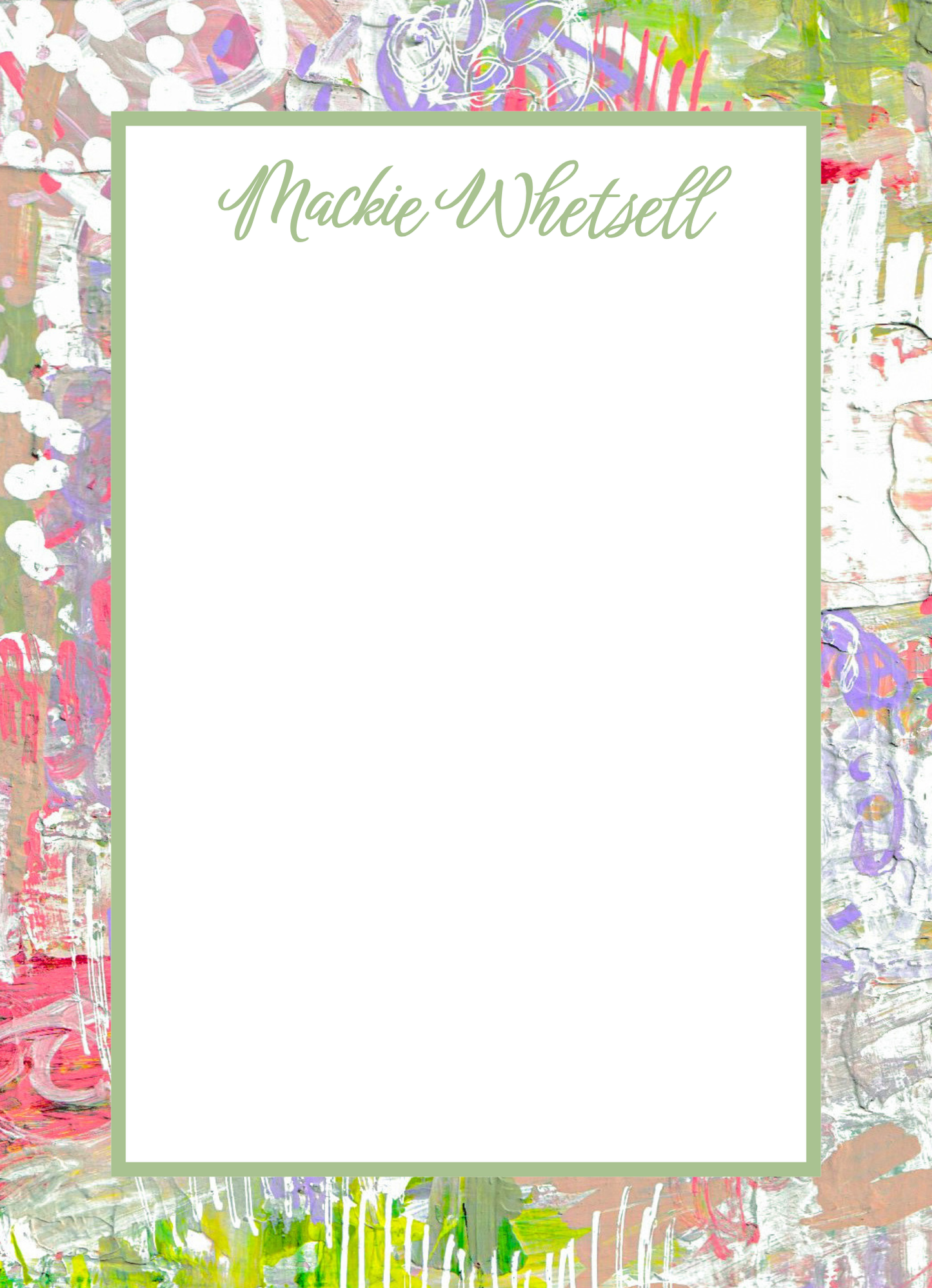 Personalized Notepads with Straight Border | Custom Notepads