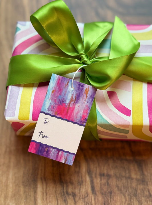 Rectangular Gift Tags | Wavy | Unbridled Enthusiasm
