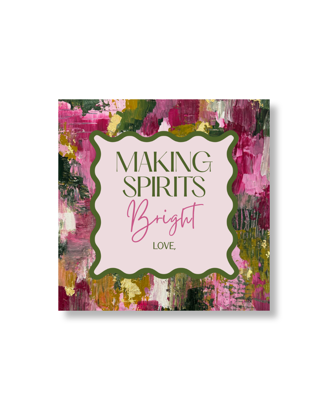 Christmas Square Gift Tags | ‘Making Spirits Bright’ | Very Berry Christmas