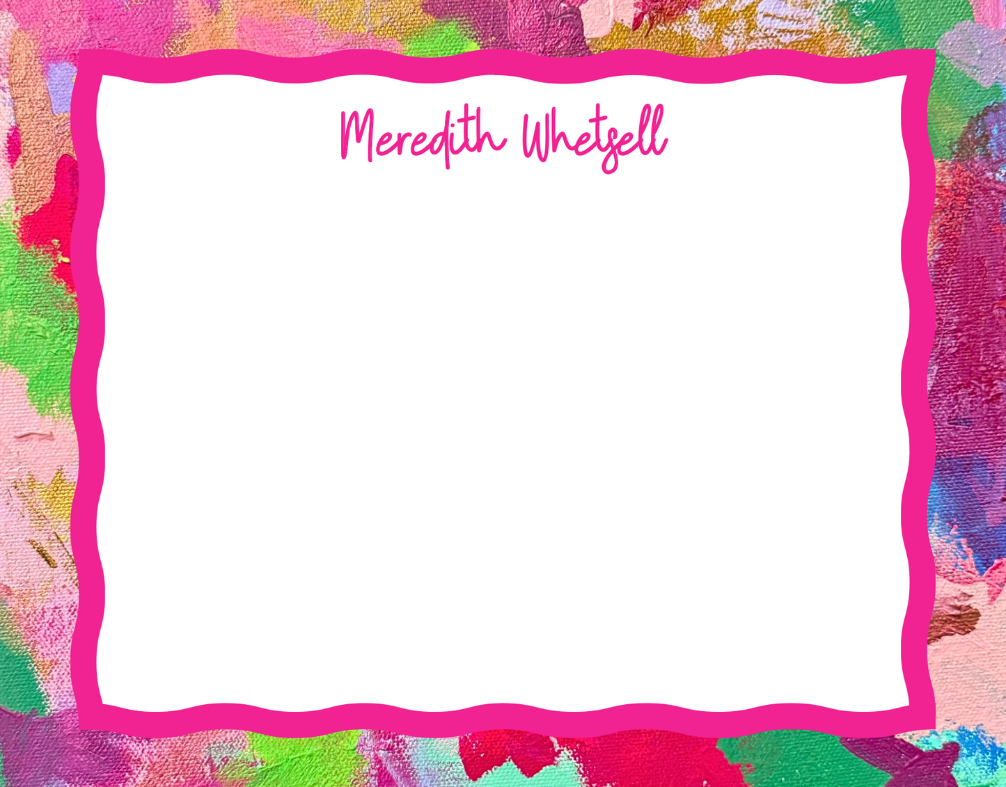 Personalized Notecards in Wavy | Custom Notecard Set