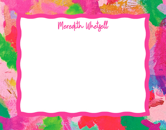 “Wavy” Personalized Notecard Set | Come On Get Happy