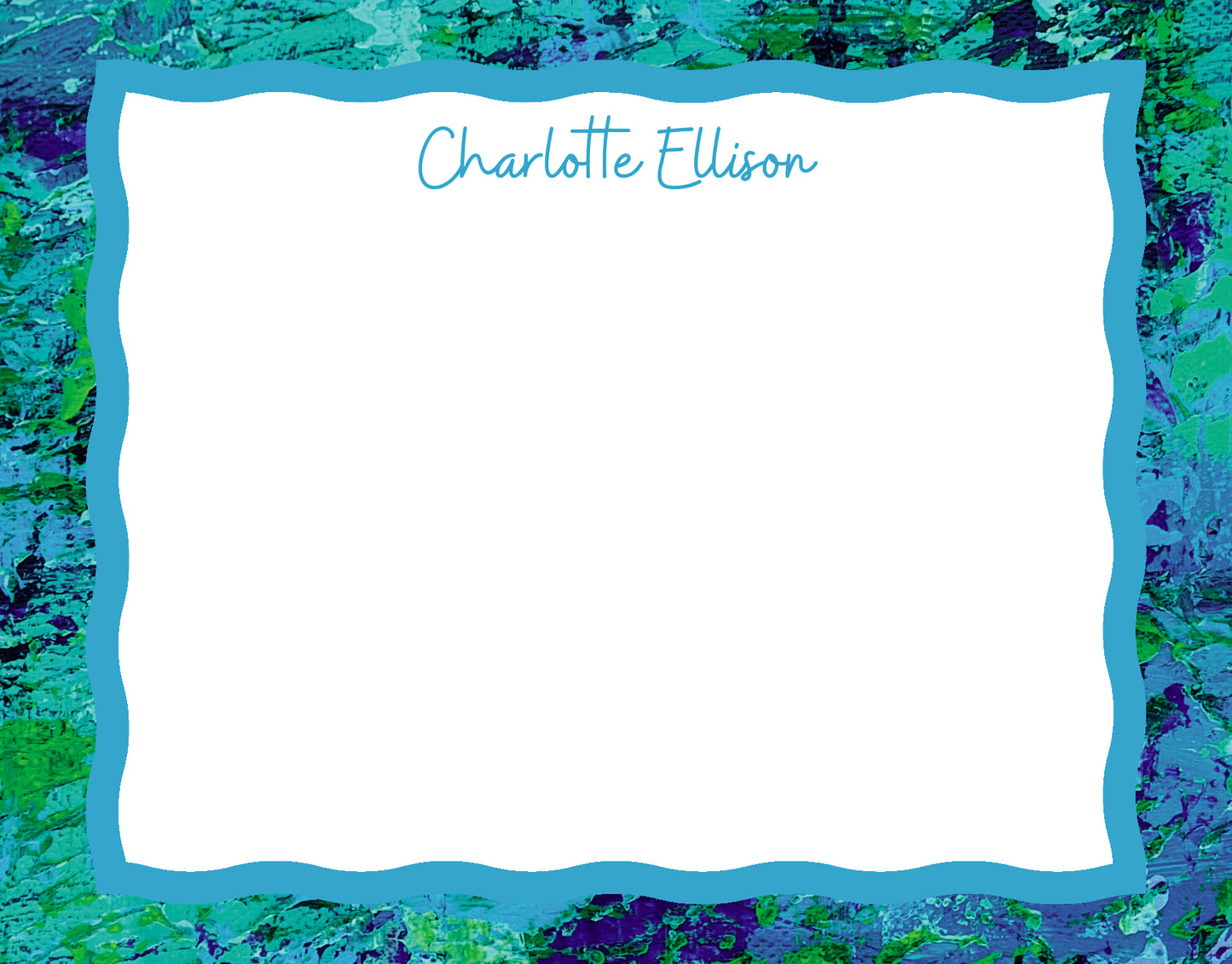 “Wavy” Personalized Notecard Set | Marine Dwelling