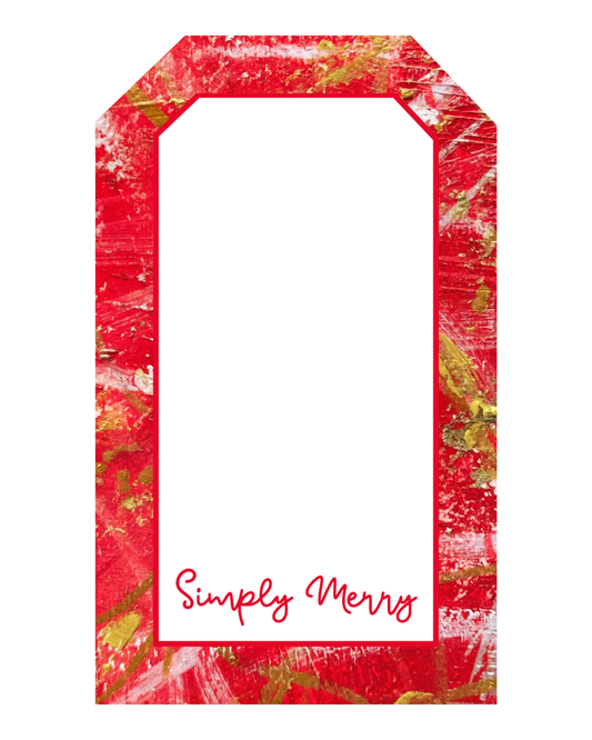 Holiday gift tag trio with Simply Merry, Season's Sparkles and Joy Peace Love