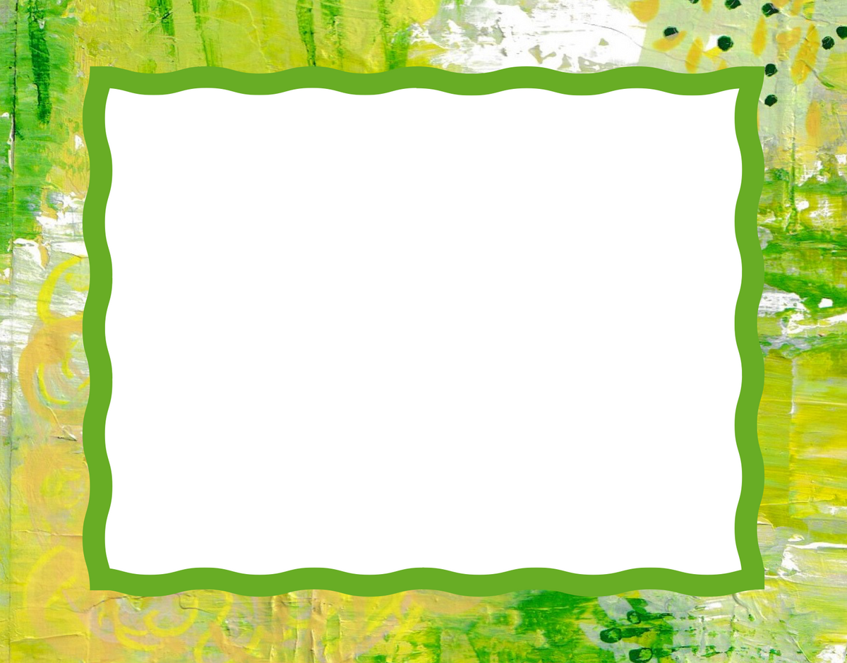 Wavy blank notecard set of 10 with Spring Greens abstract art