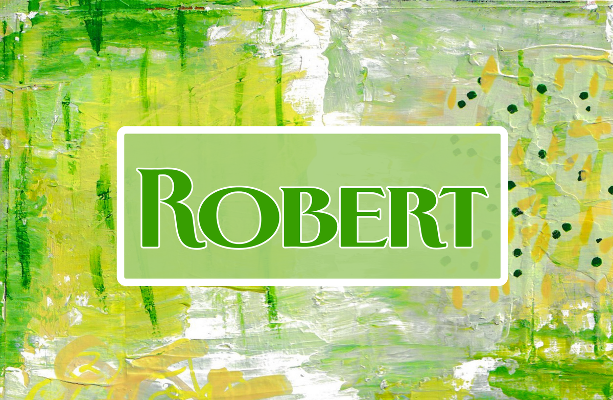 Personalized laminated kids placemat with Spring Greens abstract art