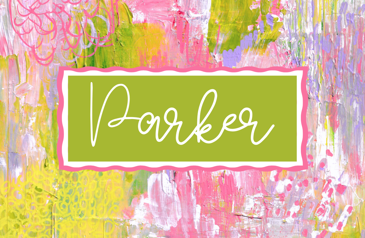 Personalized laminated kids placemat with Pink Peonies abstract art