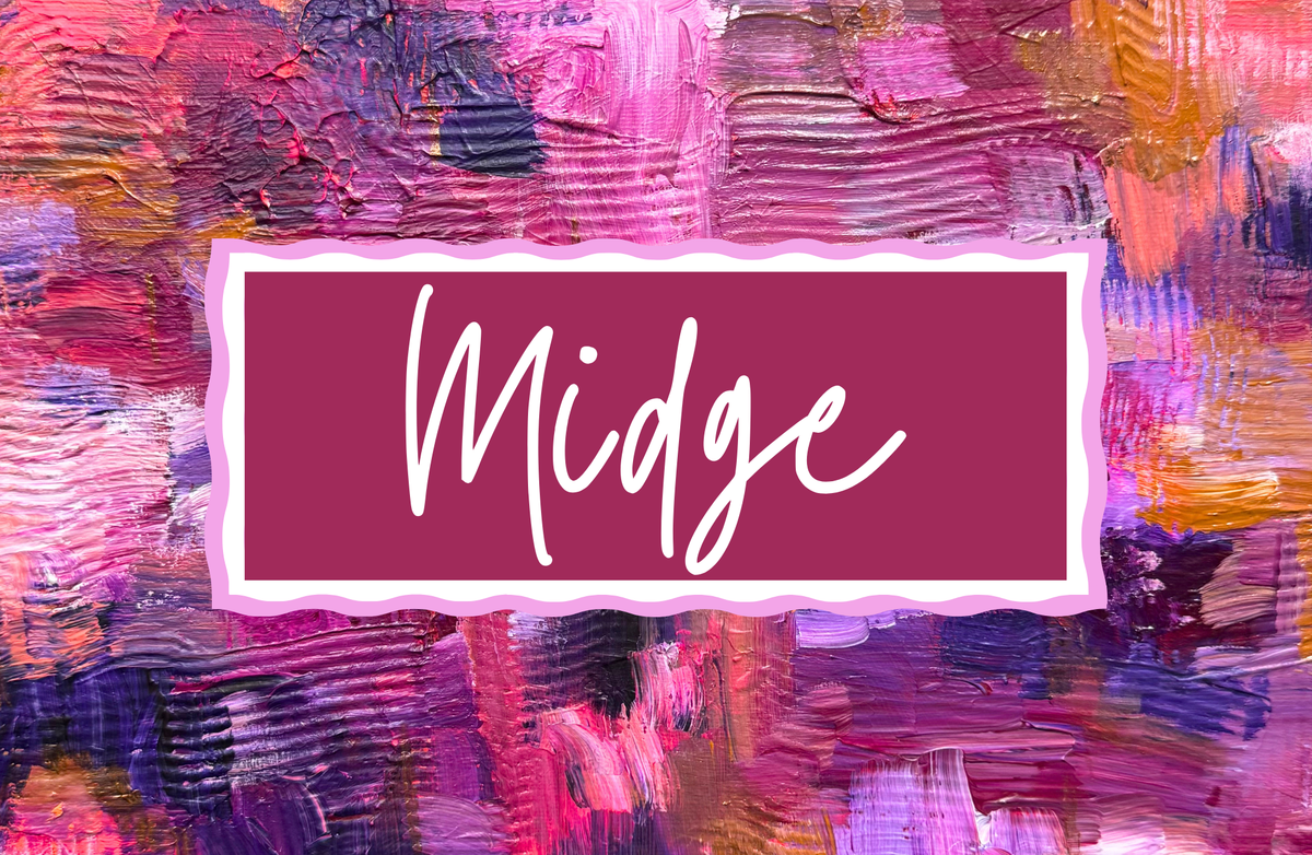 Personalized laminated kids placemat with Sister, Sister abstract art