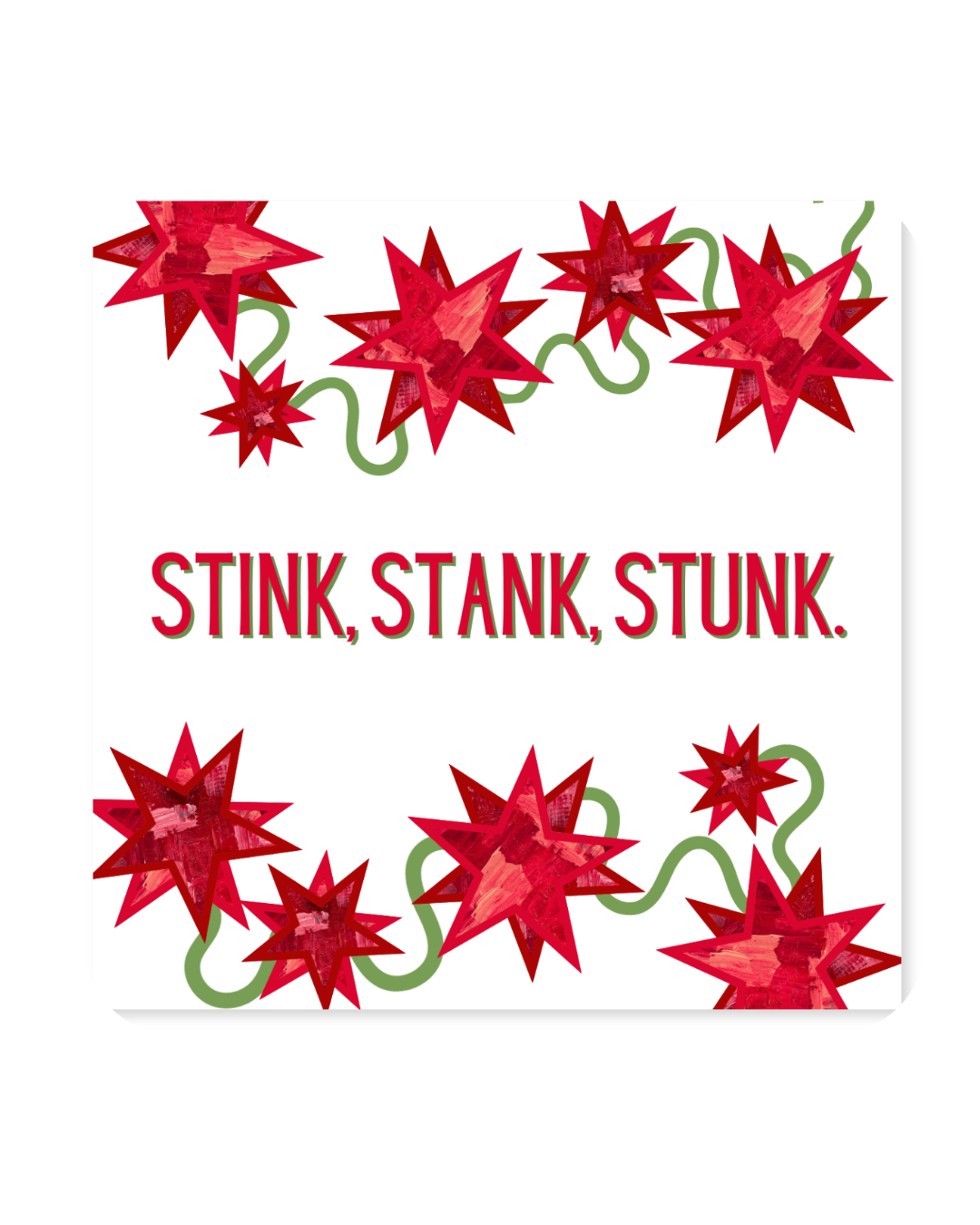 Christmas Paper Coaster Set | ‘Stink, Stank, Stunk’ | So Jolly