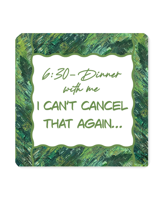 Christmas Paper Coaster Set | ‘6:30 – Dinner with Me’ | Cedar & Pine