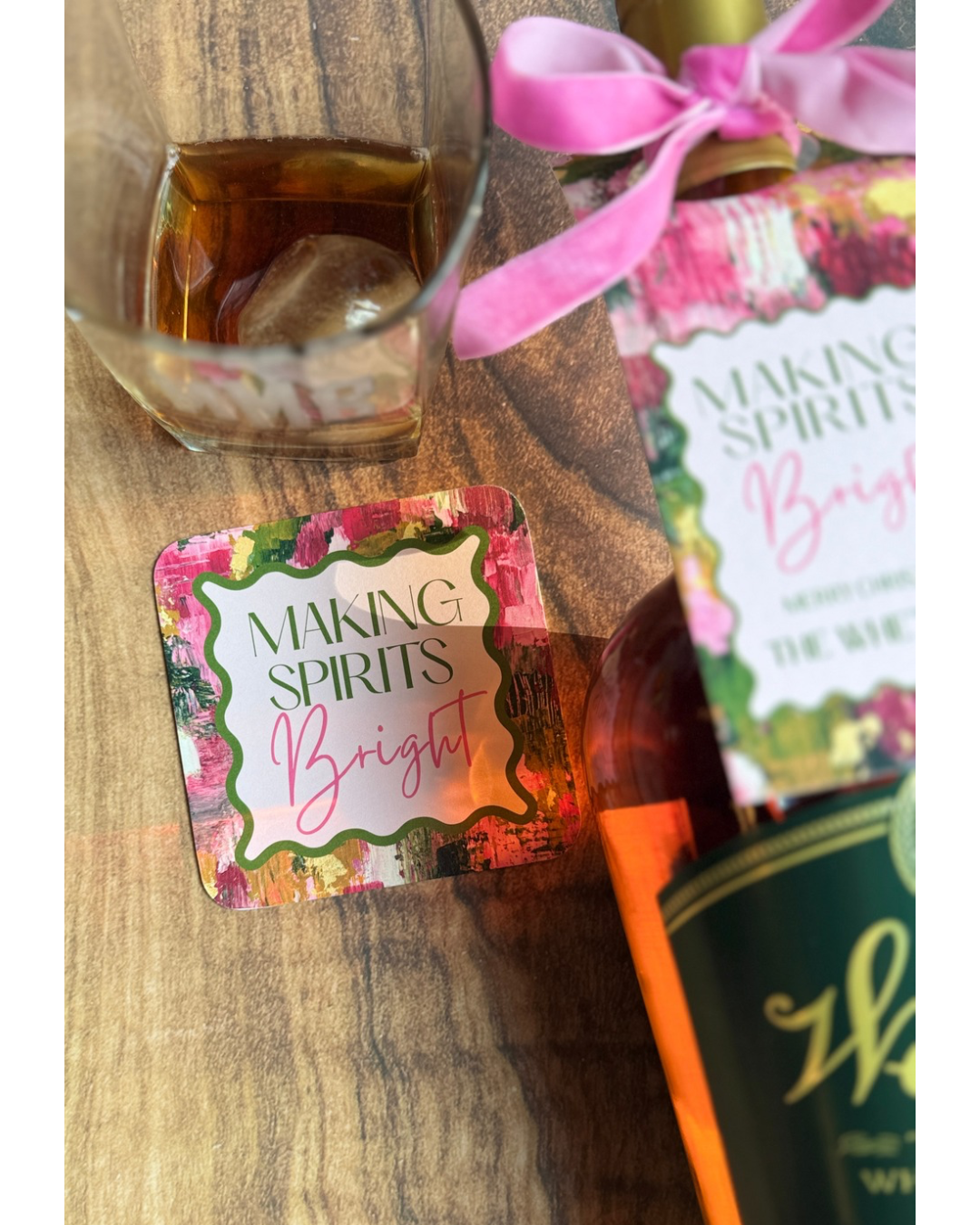 Christmas Paper Coaster Set | ‘Making Spirits Bright’ | Very Berry Christmas