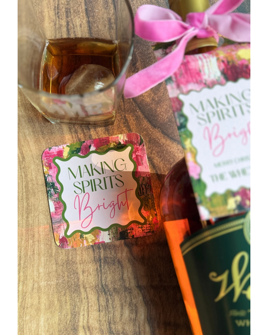 Christmas Paper Coaster Set | ‘Making Spirits Bright’ | Very Berry Christmas