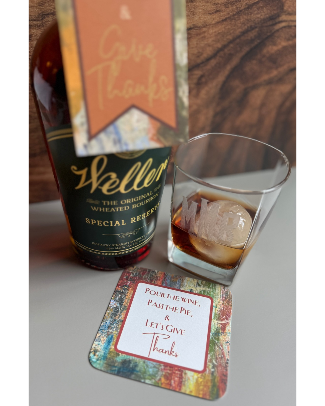 Thanksgiving Paper Coaster Set | 'Pour the Wine, Pass the Pie' | Fall Back
