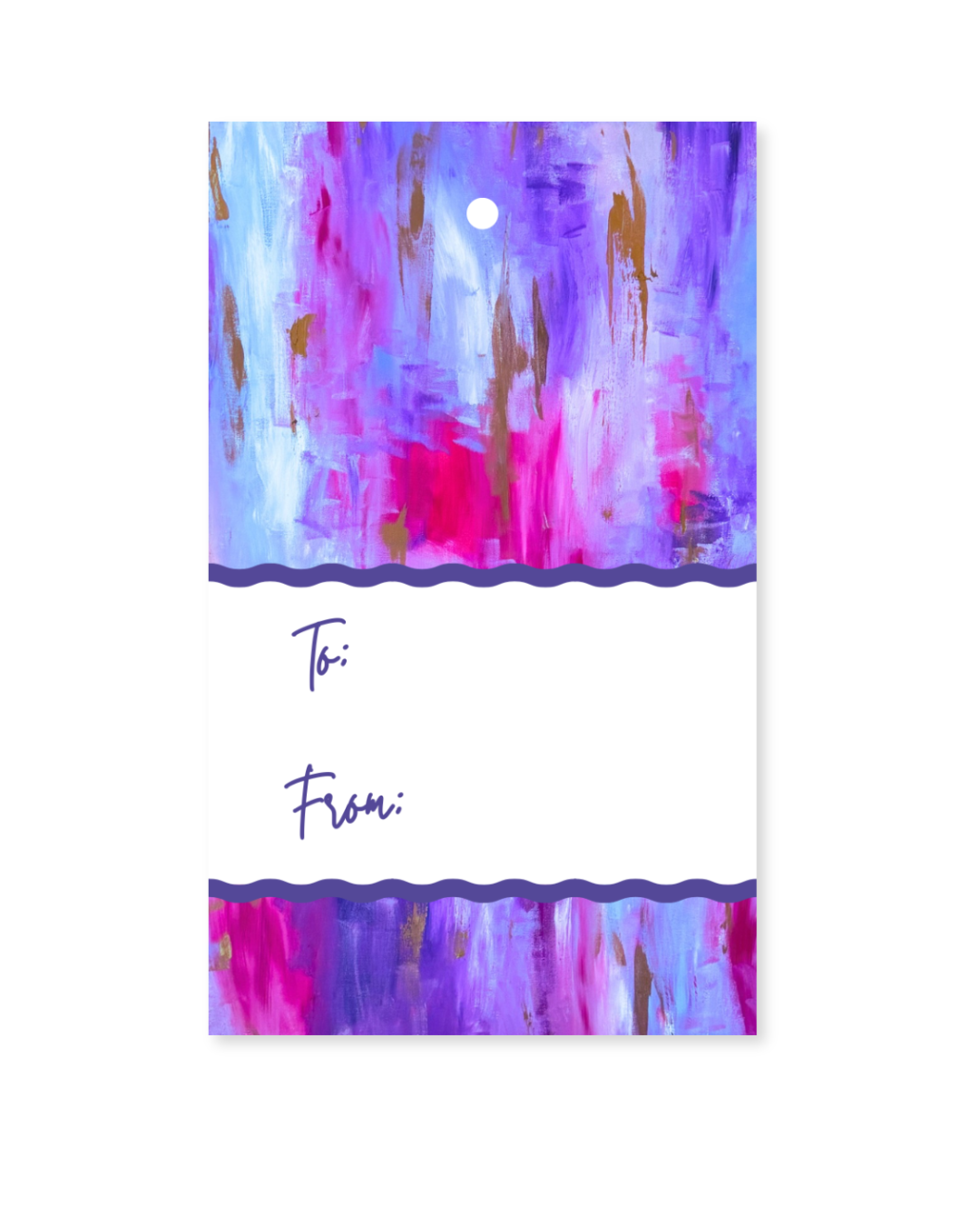 Rectangular Gift Tags | Wavy | Unbridled Enthusiasm