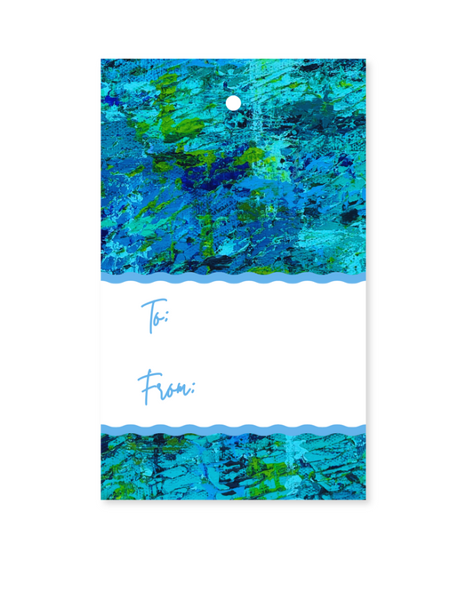 Rectangular Gift Tags | Wavy | Marine Dwelling