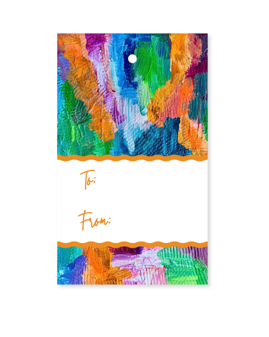 Rectangular Gift Tags | Wavy | Electric Energy