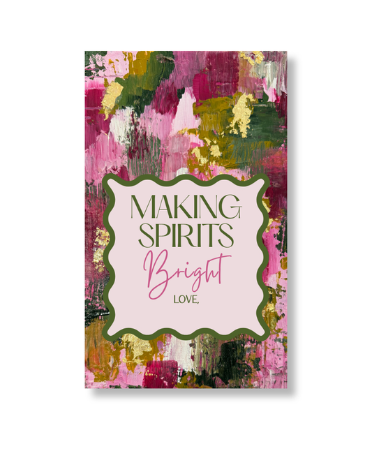 Christmas Rectangular Gift Tags | ‘Making Spirits Bright’ | Very Berry Christmas