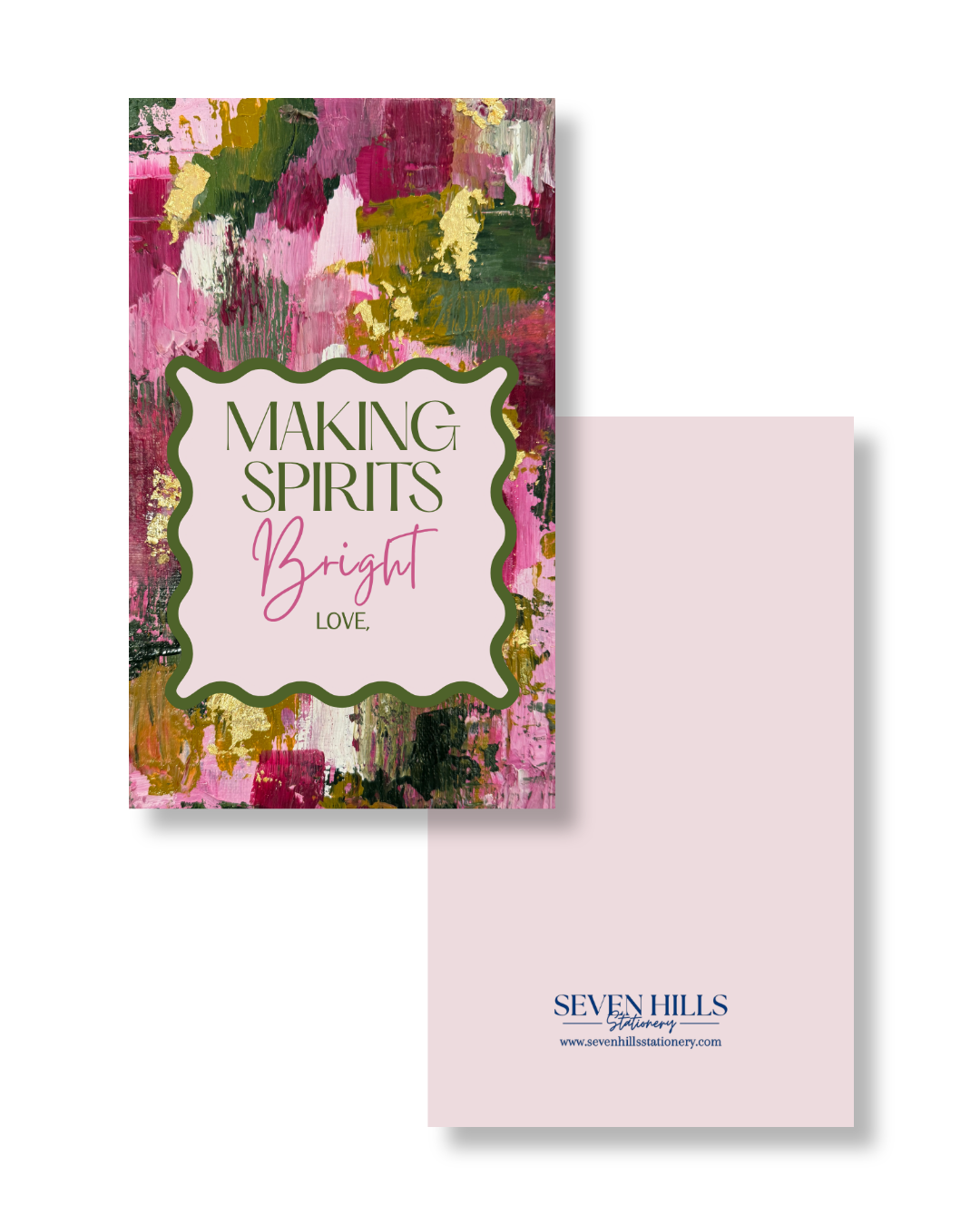 Christmas Rectangular Gift Tags | ‘Making Spirits Bright’ | Very Berry Christmas