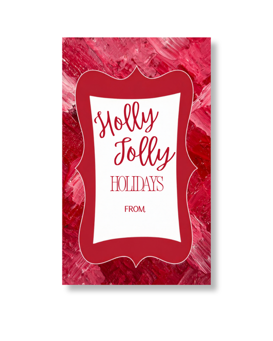 Christmas Rectangular Gift Tags | ‘Holly Jolly Holidays’ | So Jolly