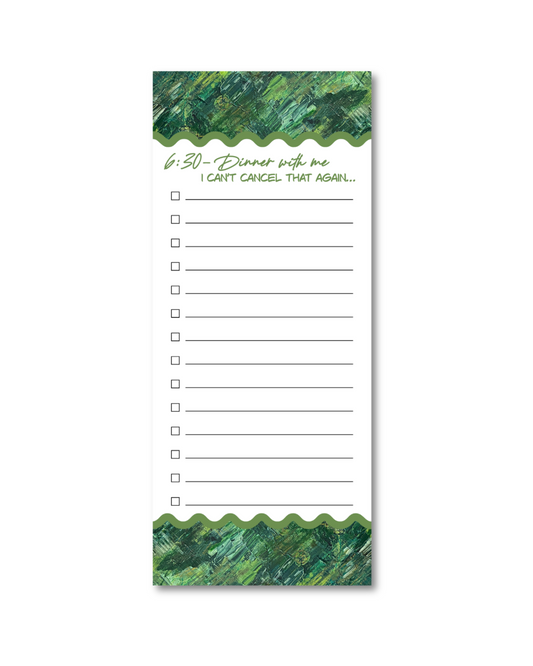 Christmas List Notepad | ‘6:30 – Dinner with Me’ | Cedar & Pine