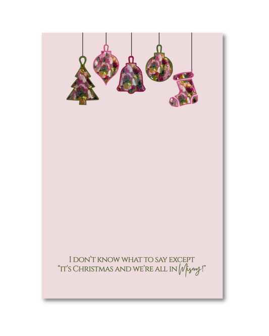 Christmas List Notepad | ‘We’re All in Misery’ | Very Berry Christmas