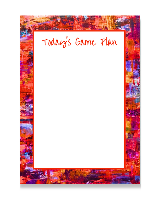 Fun Sayings Notepad | ‘Today's Game Plan’ | Hot As Blue Blazes
